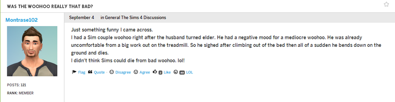 Illustration for article titled The Sims Forums Are My New Favorite Place On The Internet